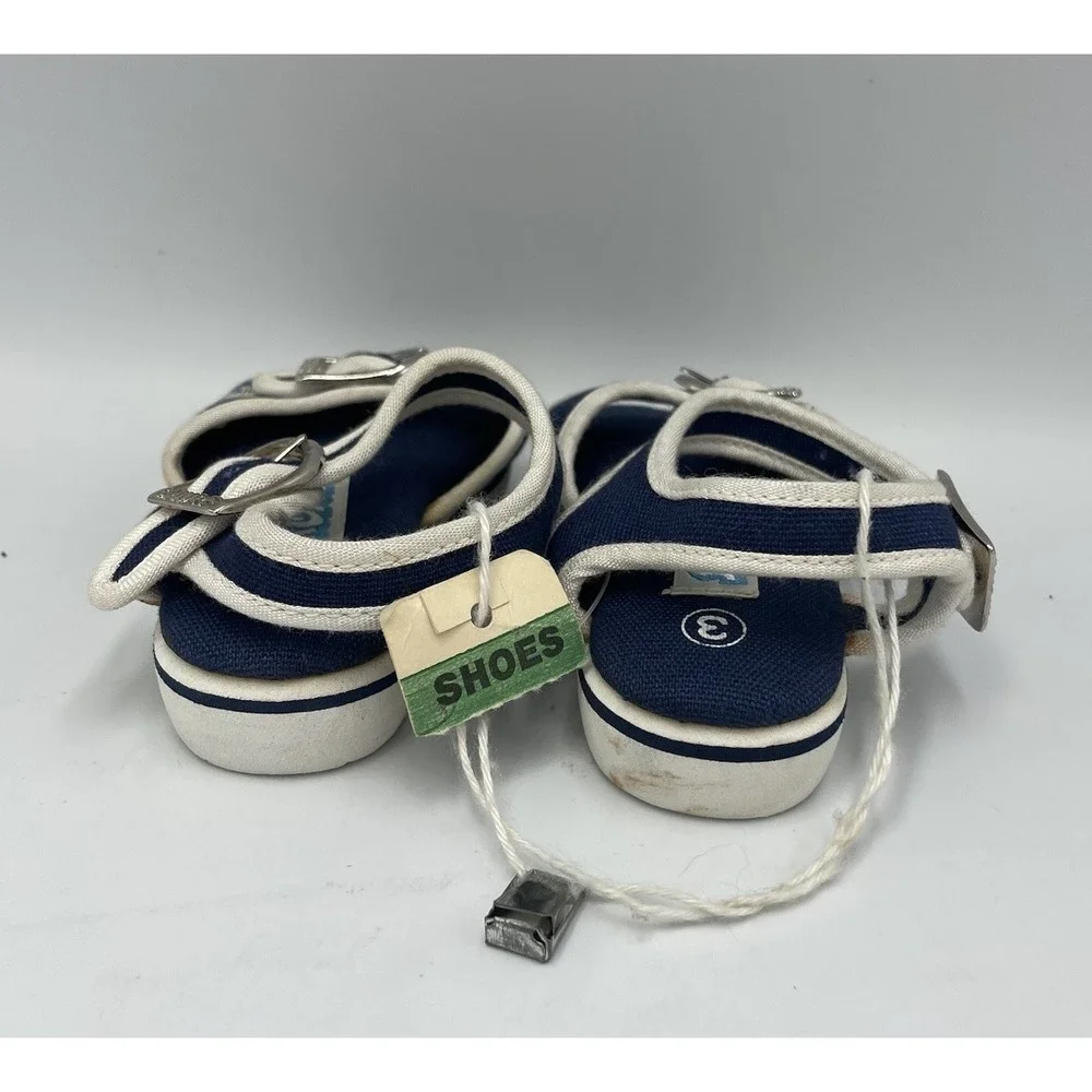 Vintage 1982 Smurf Baby Shoes Size 3‎ Sandals  Buckles Blue